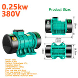 250W/370W/550W 220/380V Attached Plate Vibrator Single 3 Phase Cement Concrete Vibration Motor
