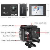 SJCAM SJ4000 Action Camera AIR 4K 30PFS 1080P 4x Zoom WIFI Motorcycle Bicycle Helmet Waterproof Cam Sports Video Action Cameras