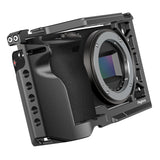 Camera Video Cage with Cold Shoe Mount 1/4In&3/8In Aluminum Alloy for Sony A6500/A6400/A6300/A6100/A6000