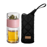 200ml Holder Glass Double Layer Cup Infuser Tumbler Drinkware Water Bottle With Tea Filter