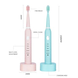 Soft Bristle USB Charging Sonic Vibration Adult Electric Toothbrush Home Portable