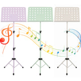 Metal Music Sheet Stand with Tripod Base - Sturdy Orchestral Book Holder for Instrumental Performance & Band Travel
