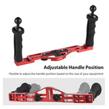 Dual Handle Camera Diving Rig Handheld Waterproof Underwater Tray Stabilizer Housing Bracket for GoPro Canon Sony Nikon DSLR