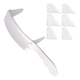 1 Set Positioning Comb Salon Hairdressing Clipper Curved Comb For Men Hair Styling Tool White
