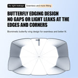 Foldable Sun Shade with Ring Pull Cord Front Windshield Car Sunshade Umbrella for Sedan SUV Pickup