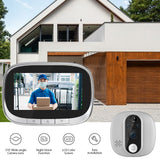Smart WiFi Camera - Tuya APP, Night PIR Movement Detection, Rechargeable Peephole Viewer Doorbell for Home