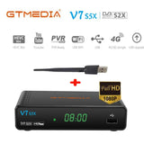 Gtmedia V7 S5X DVB-S/S2/S2X HEVC H.265 Satellite Receiver 1080P Full HD with USB WIFI or 3g modem BISS auto roll