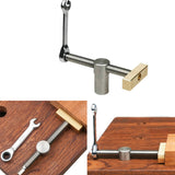 Woodworking Desktop Vise Tenon Head Brass Baffle Desktop Ratchet Locking Stainless Steel Desktop Fixture 20Mm Table Card