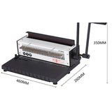 Manual spiral metal 34 hole square 4X4mm photo album A4 paper binding punching hine TD-1500B34
