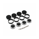4Pcs Metal Beadlock Hub Wheel Rim and Rubber Tire for C14 C24 B14 B24 B36 MN D90 MN99S RC Car Upgrade Parts,3