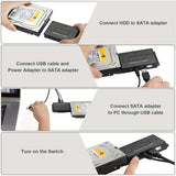 Hard adapter converter, 2.5/3.5-inch hard disk SSD universal recovery kit, 1 power supply