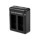 For Gopro Hero11 Black / HERO9 Black / HERO10 USB Dual Port Slot Double Battery Charger Black Action Camera Parts