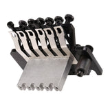 Electric Guitar Double Tremolo Bridge Assembly System for Lic Parts Replacement 1 Set (Black)