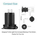 DIY 12-24V Waterproof Cigarette Lighter Charger Adapter Car Power Outlet Socket Receptacle 3PCS 60CM Cable