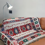 Scandinavian style sofa covers for all seasons, with a universal cover featuring plant and hybrid cat patterns, 1 piece