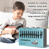 10 Band Equalizer Electric Bass Pedal - Real Bypass EQ Effect, Adjustable Knob, Guitar Accessories