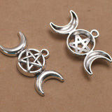 1 Set DIY Pendant Sier Five-Pointed Star Nordic Moon Goddess Accessories