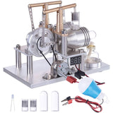 Double Cylinder Stirling Motor Model With Voltage Display Meter Science Experiment Engine Teaching Tool