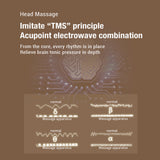Electric Fatigue Stress Relief Massager Rechargeable 12-Claw Instrument Head Acupoints Massage Scalp Care Device