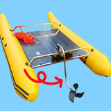 1:4.25 Ratio Stainless Steel Hand Fishing Manual Iatable Outboard Propeller Rubber Boat Paddle