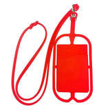 For Smartphones Silicone Sports Mobile Ring Holder Case Cell Phone Neck Strap Lanyard Key Rope