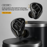 KZ ZAR Wired Headset HYBRID Technology HiFi Headphones 3.5mm Plug Noise Cancelg Ergonomic Design for Sports Game Music Lover
