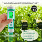 Water Quality Tester 10in1 PH EC TDS ORP H2 Fertile Saity S.G. Resistivity Temperature Meter Backlit LCD Display for Aquarium