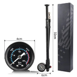 High 300psi Bicycle Cycg 360° Rotatable Hose Aluminum Alloy Pump Built-in Pressure Gauge