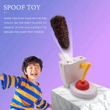 Pooping Spoof Shoots Tricky Funny Poop Plunger Toy Children Game Flushing Toilet Toys
