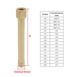 Extension joint for hine tool oil nozzle Brass tube Grease nipple extension 1/8 1/4