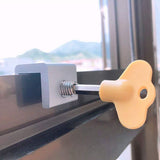 6 Pieces Adjustable Sliding Window Locks Stops Aluminum Alloy Door Frame Security Lock With Keys