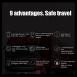 Tire Iator Cordless Electric Pump Portable Starter Air Compressor with LED Light For Car Motorcycle Bike
