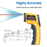 Infrared thermometer for cooking, barbecue, engine - digital laser surface tools, heat-resistant