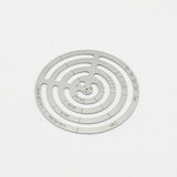 1PCS Round Ruler Stencil Template Stainless Steel Measuring Tool For DIY Leather Craft Round Ruler Template Leather Ruler