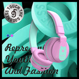 Kids Headphone Bluetooth 5.0 Wireless+Wired Headset for Mobile Phone Gaming Earphone with Audio Sharing Hole Support Two Headset