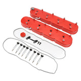 Engine Valve Cover Ring Set Cast Aluminium Engine Valve Cover Kit Wearproof Rust Proof High Strength with Sealing Ring for Car