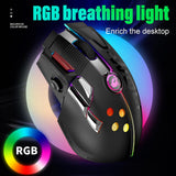 X6 Wireless Rechargeable Gaming Mouse Dual Mode Wired Mechanical Mouse 12000 Dpi