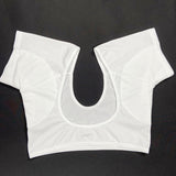 Underarm Vest Breathable Soft Quick Drying Armpit Sweat Pads Shirt for Women Girls Ladies White Polyester Ammonia