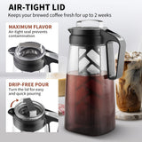 1pc 2L/64oz BPA-Free Ice Coffee Pot with Leak-Proof Lid - Perfect for Large Parties and Outdoor Events