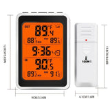 1pc Wireless Temperature and Humidity Monitor with Remote Control - Perfect for Indoor and Outdoor Use - Batteries Not Included