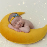 Baby Hat Posing Moon Pillow Stars Set Newborn Photography Infants Photo Props Accessories