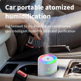 Small 230 ml Low Noise Personal Desktop Air Humidifier for Living Room Bedroom Office Indoor Birthday Gift