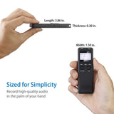 8GB MP3 Player Speed Sound Lectures Meeting Digital Audio Recorder Dictaphone Voice Activated Recorder Recording Device