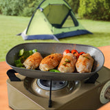 TOMSHOO Titanium Serving Platter Lightweight Camping Baking BBQ Plate Tray for Salad Pasta Snac Cookies