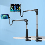 Gooseneck phone holder Lazy Mobile Phone Holder Arm Flexiblewith Wireless Remote Flexible Long Arm Overhead Mount Clamp