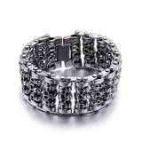 Personalized Punk Trendy Men's Fashion Accessories Titanium Steel Skull Bracelet