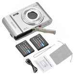 Andoer 1080P/2.7K Digital Camera 48MP 2.4-inch IPS Screen 16X Zoom AF Self-Timer Face Detection Anti-shaking with 2pcs Batteries