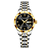 GUANQIN New Mechanical Tungsten Steel Couple Watch 100M Waterproof Sapphire Glass Watches Week Calendar Japan Move Wristwatch
