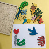 1 PCS Matisse Montessori Puzzle Wooden Toys Random Color Wood Early Educational Gift For Kids 1-3 Years Old