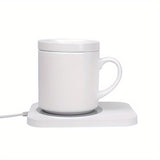 2pcs Coffee Mug Warmer And 350ml Ceramic Cups, Both Smart Insulation And Mobile Phone Wireless Charging